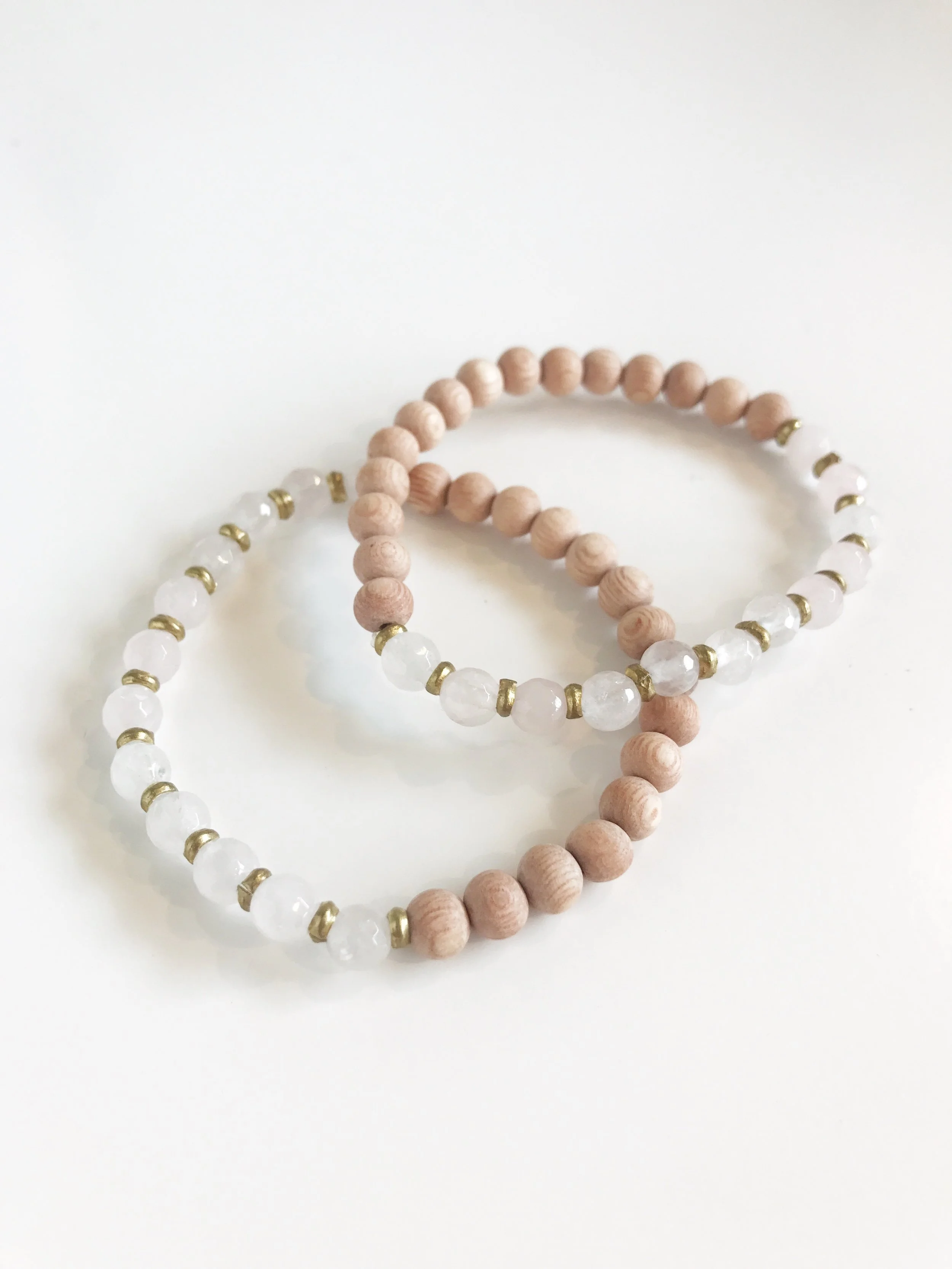 rose quartz + rosewood 