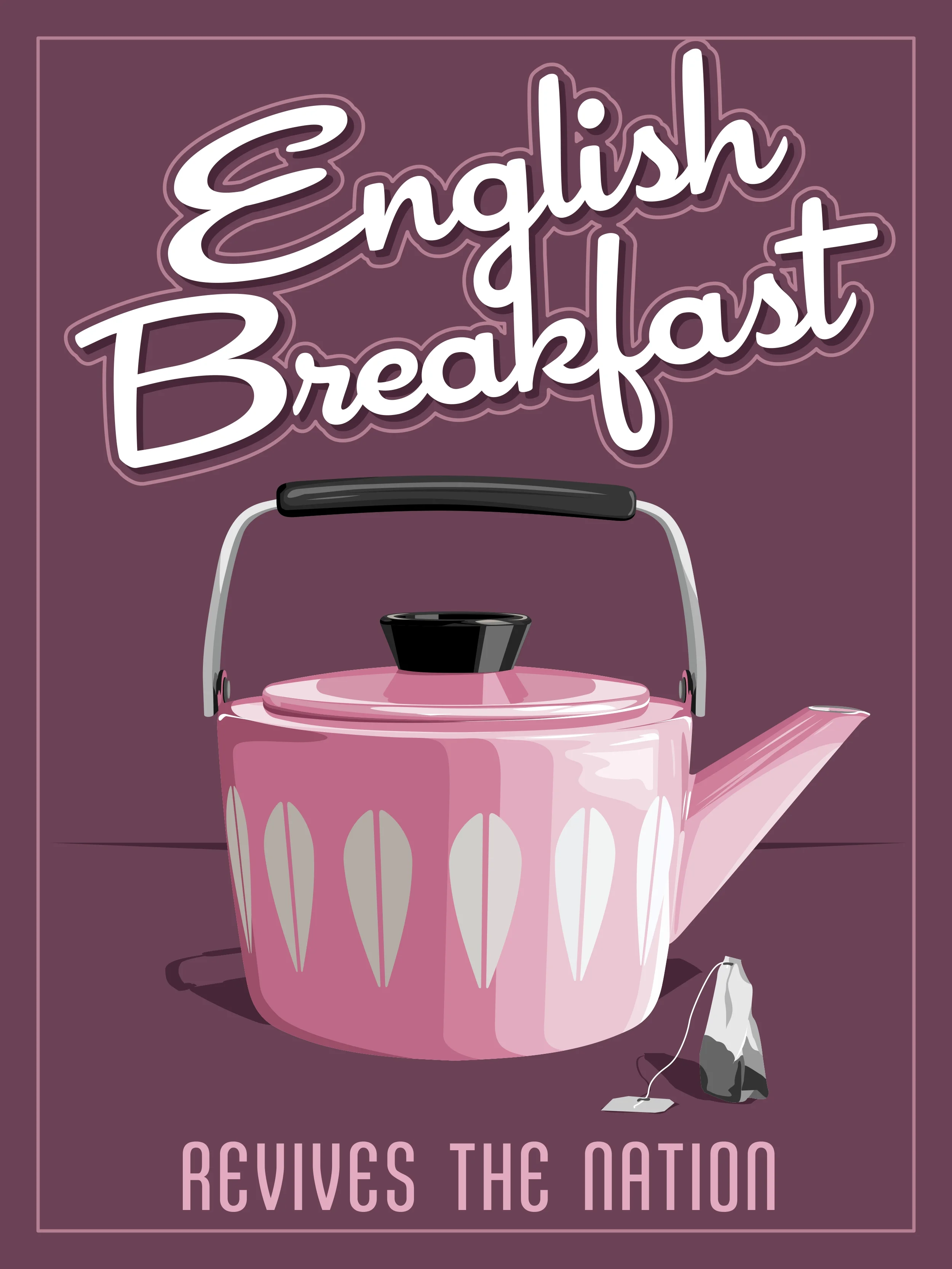 English Breakfast Midcentury Modern Poster