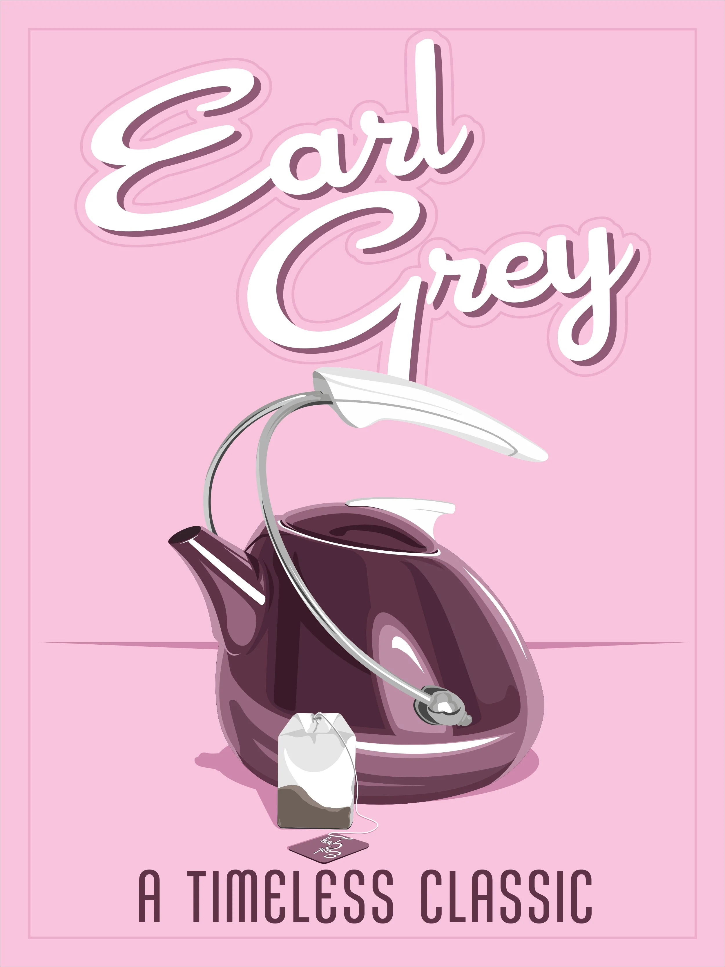 Earl Grey Midcentury Modern Poster Design
