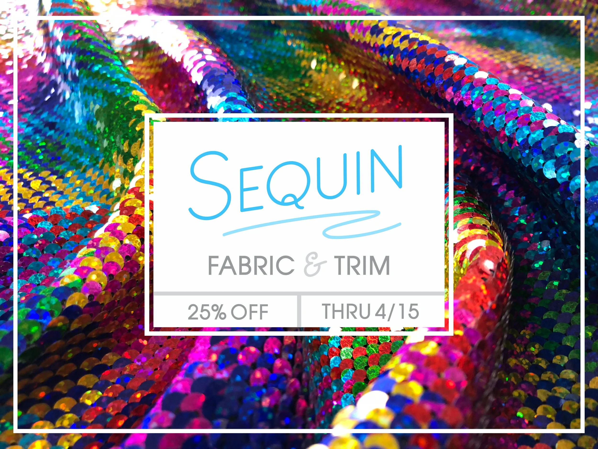 Mill End Store Sequin Sale Advertisement