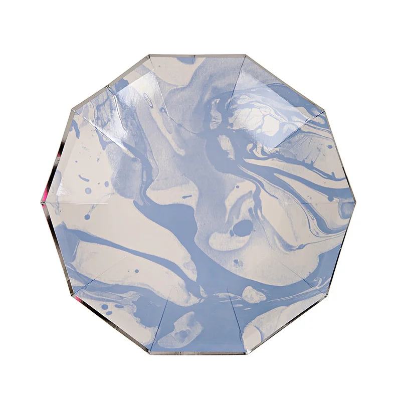 Marble Plates - Blue (Small)
