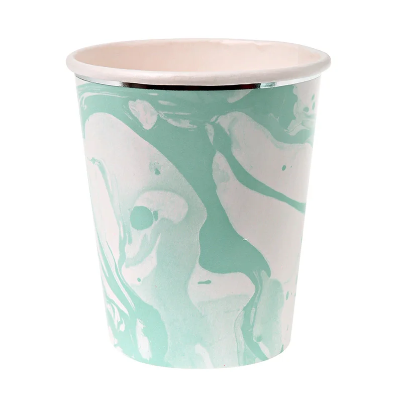 Marble Party Cups (Mint)