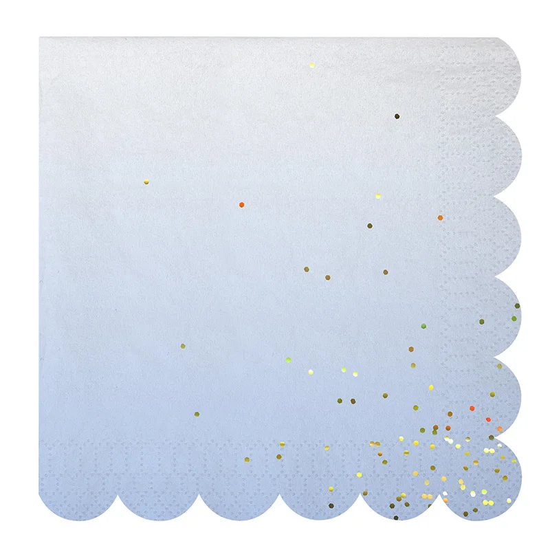 Ombre Scalloped Napkins - Multicolored (Large)