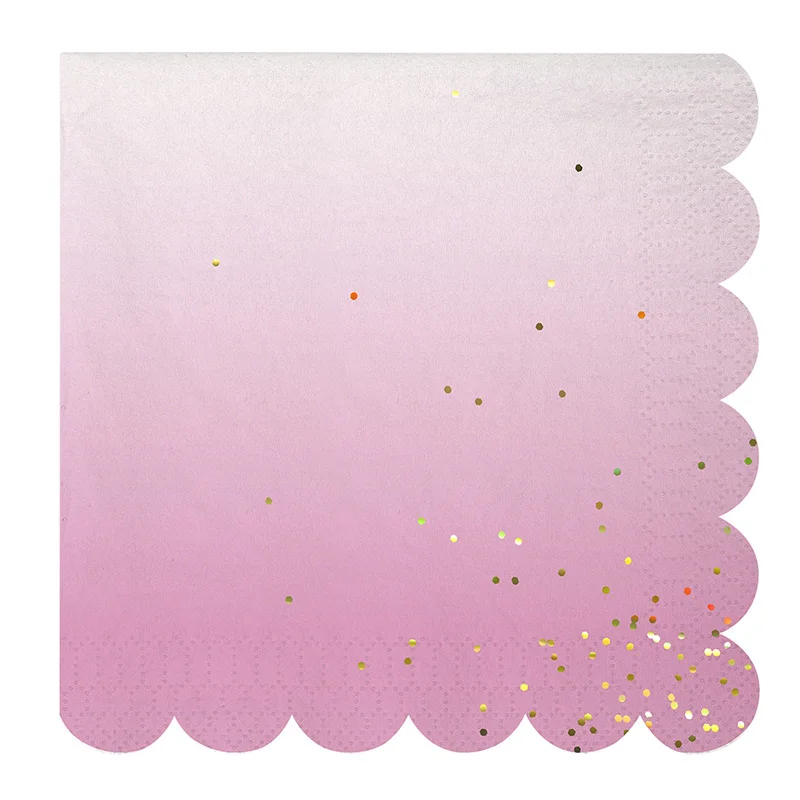 Ombre Scalloped Napkins - Multicolored (Large)