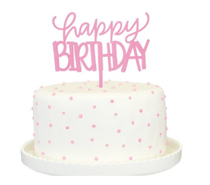 Hooray Letters Glitter Cake Topper — Sunday Bake