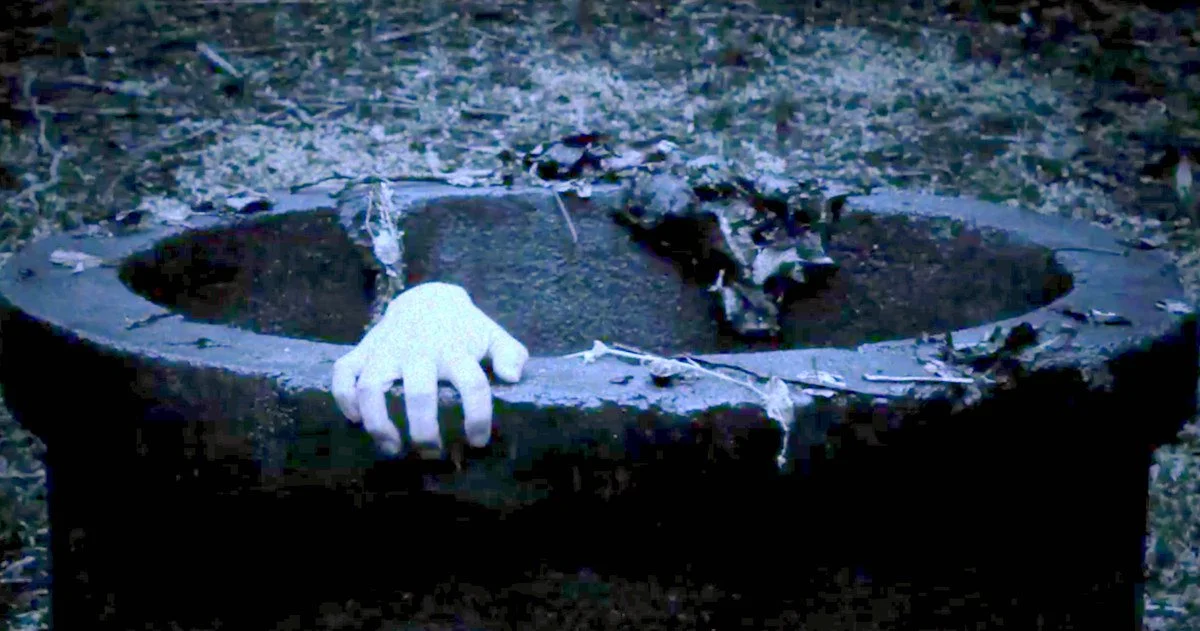 Sadako's watery grave in Hideo Nakata's Ringu (1998)