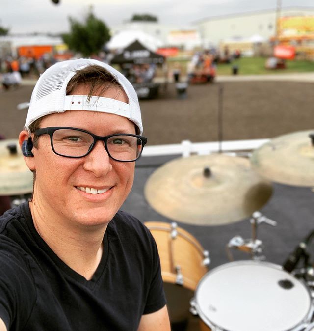 Rare selfie from behind the kit. 😜