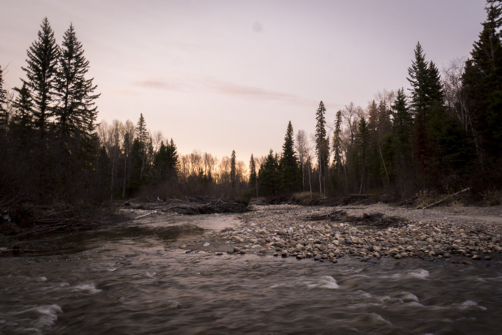 Dusk falls.