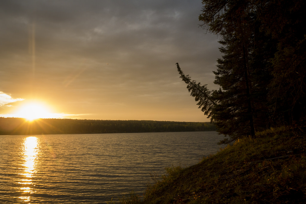 Tenting on the shore of Parr Hill Lake— in late September, we are the only people staying at the campground