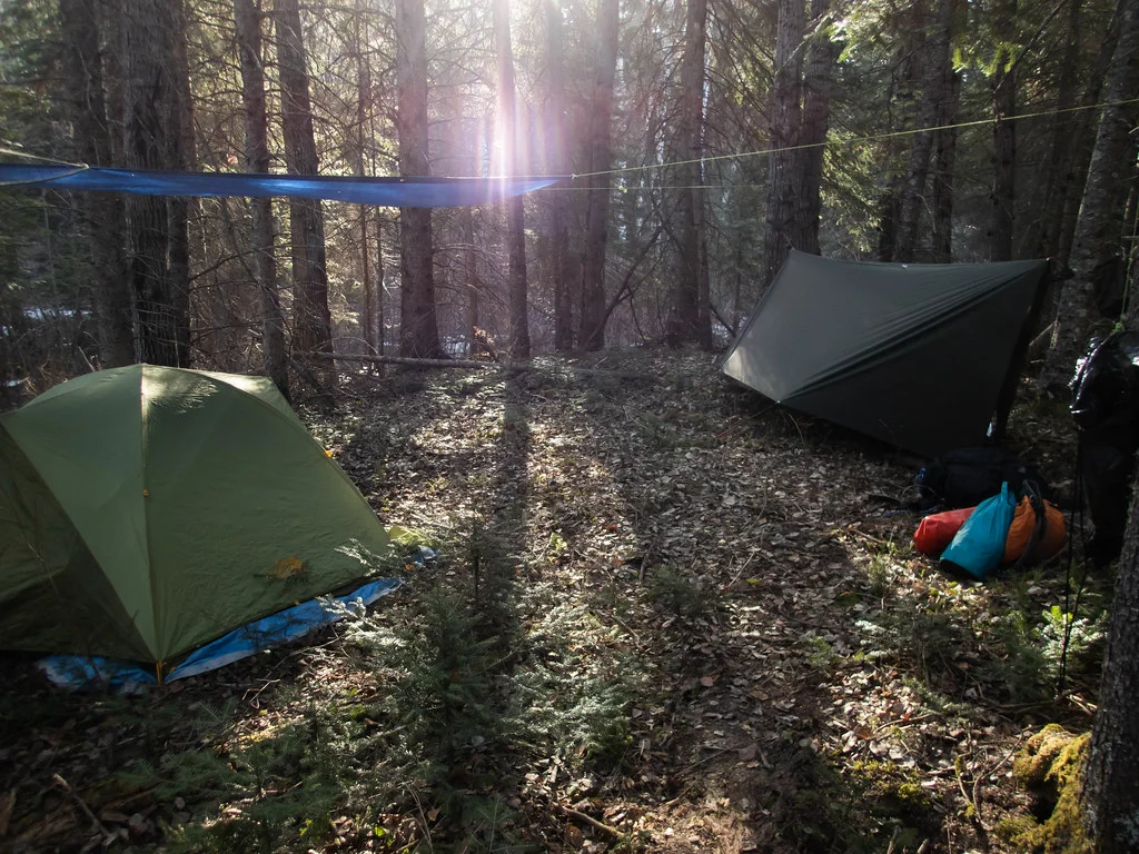 Doing our best to keep a clean campsite (Hootz)