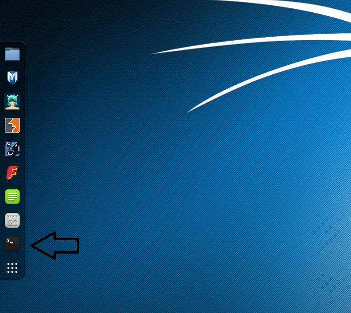 Kali Linux Launch Terminal