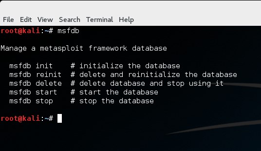 msfdb Command