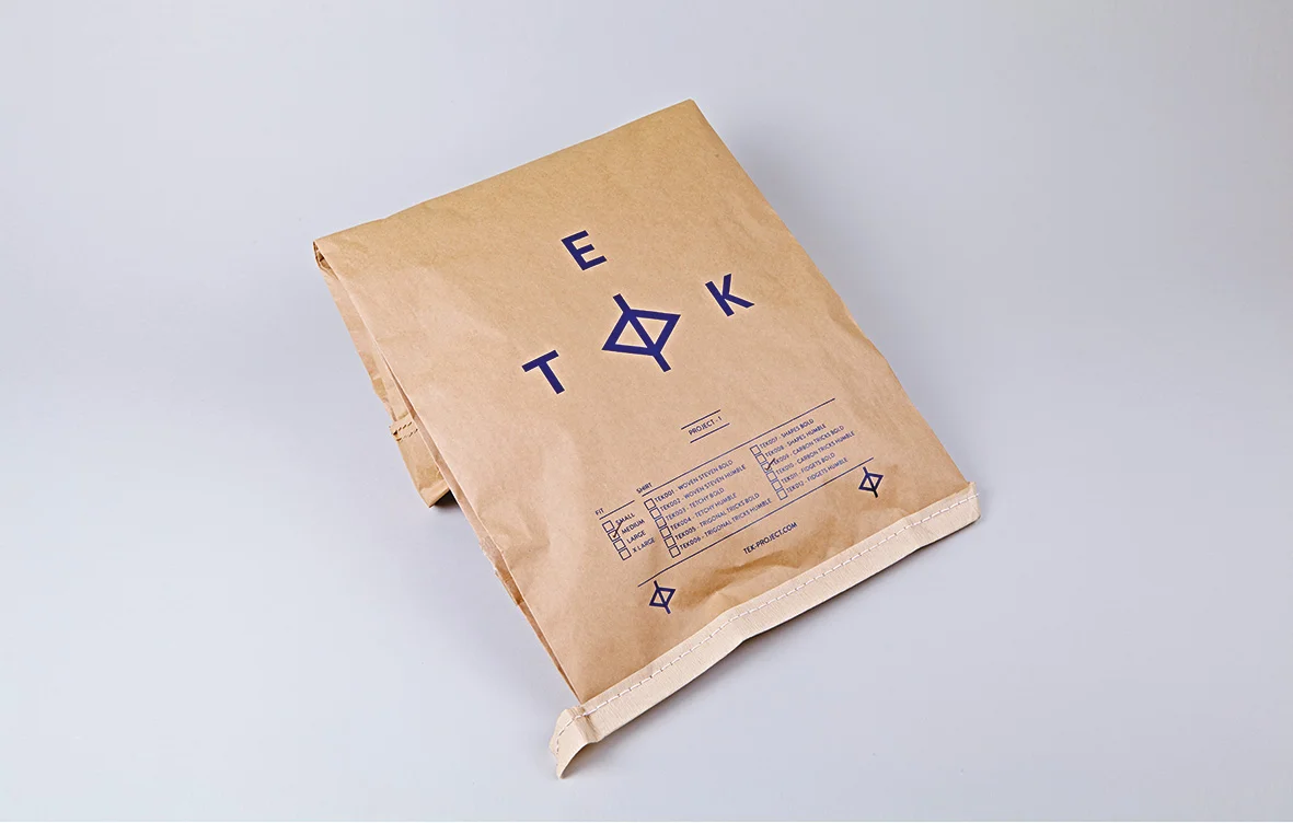 Shirt packaging for TEK fashion label