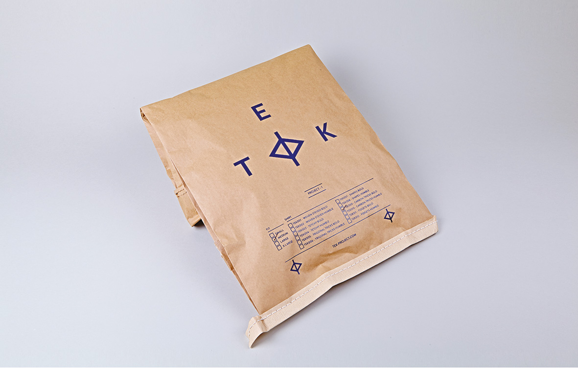 Shirt packaging for TEK fashion label
