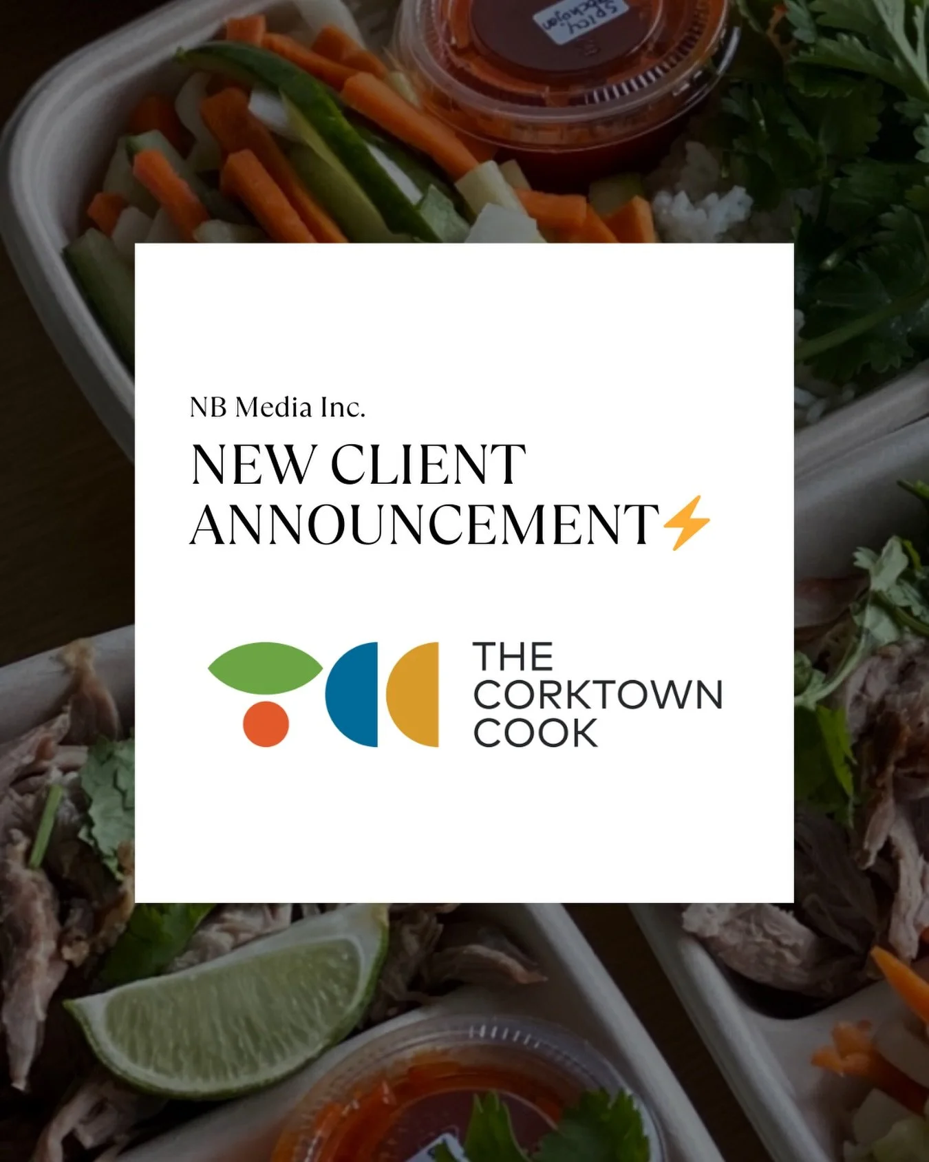 Introducing @thecorktowncook our newest client at NB Media.⚡️🥘
&nbsp;
The Corktown Cook helps busy families, professionals and couples reclaim their evenings with fresh, homemade meals prepared locally and delivered right to their door with a smile.