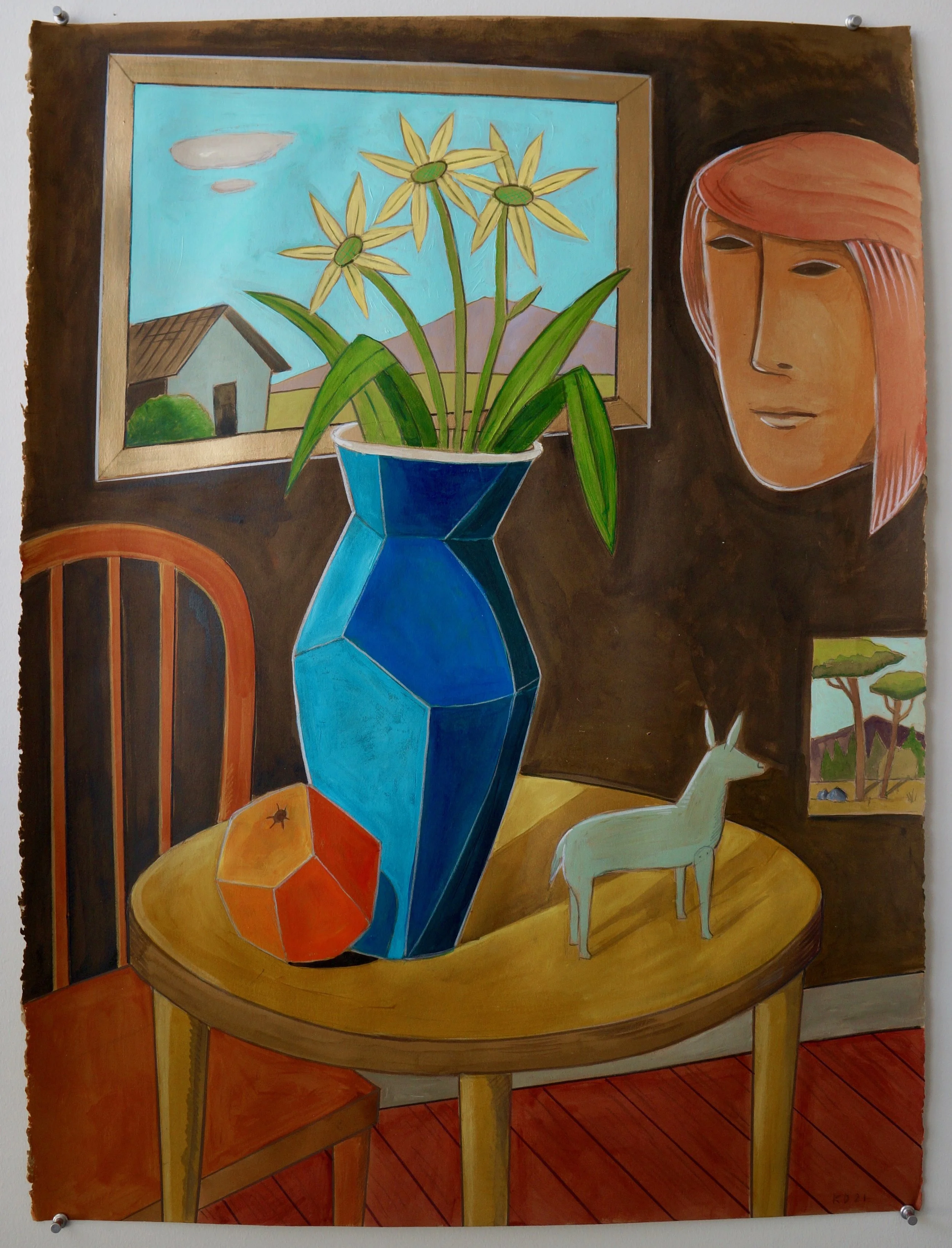 Still life with mask and vase 22x30 acrylic:paper 2021.jpeg