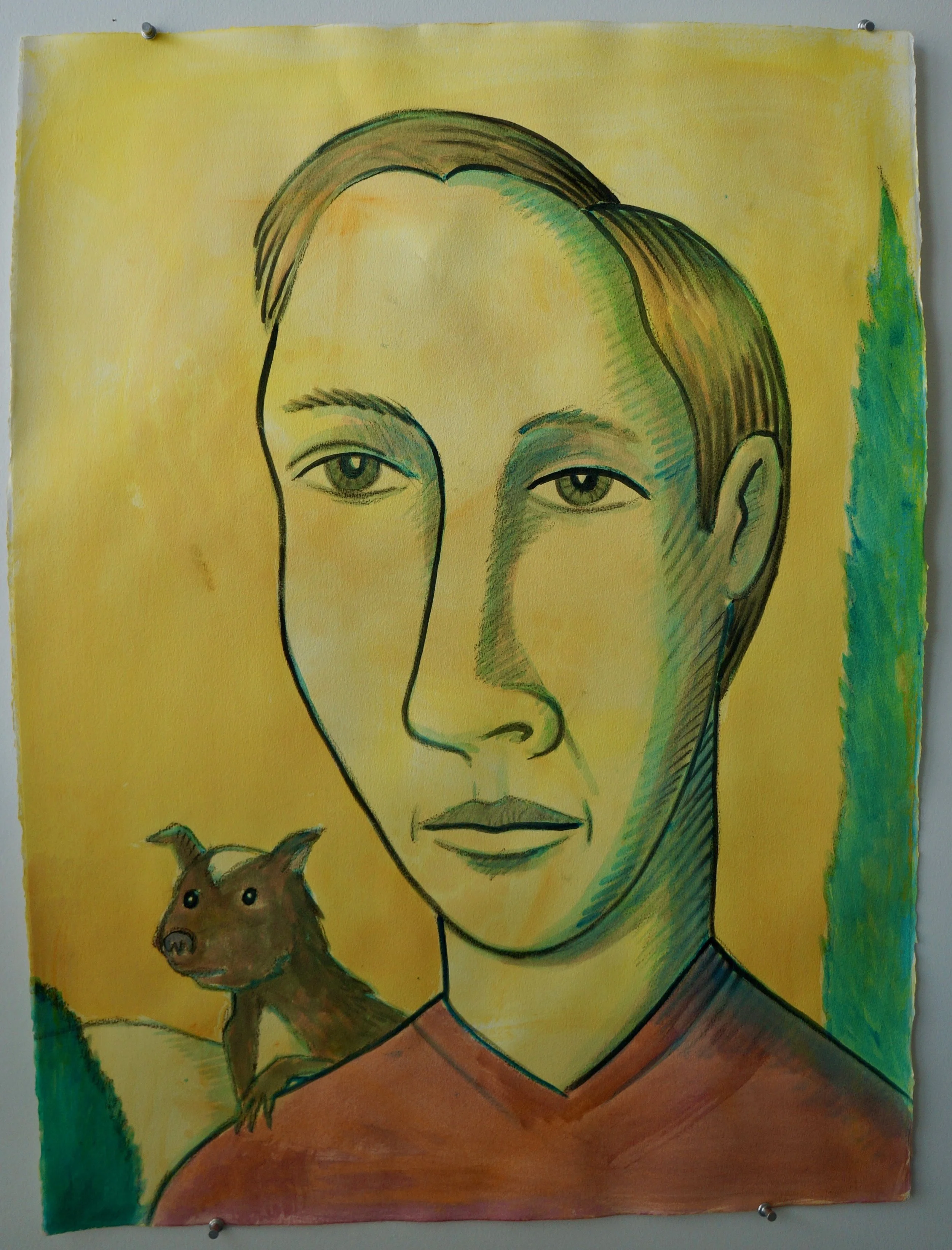 Mans best Friend 22x30 acrylic:paper 2020.jpeg