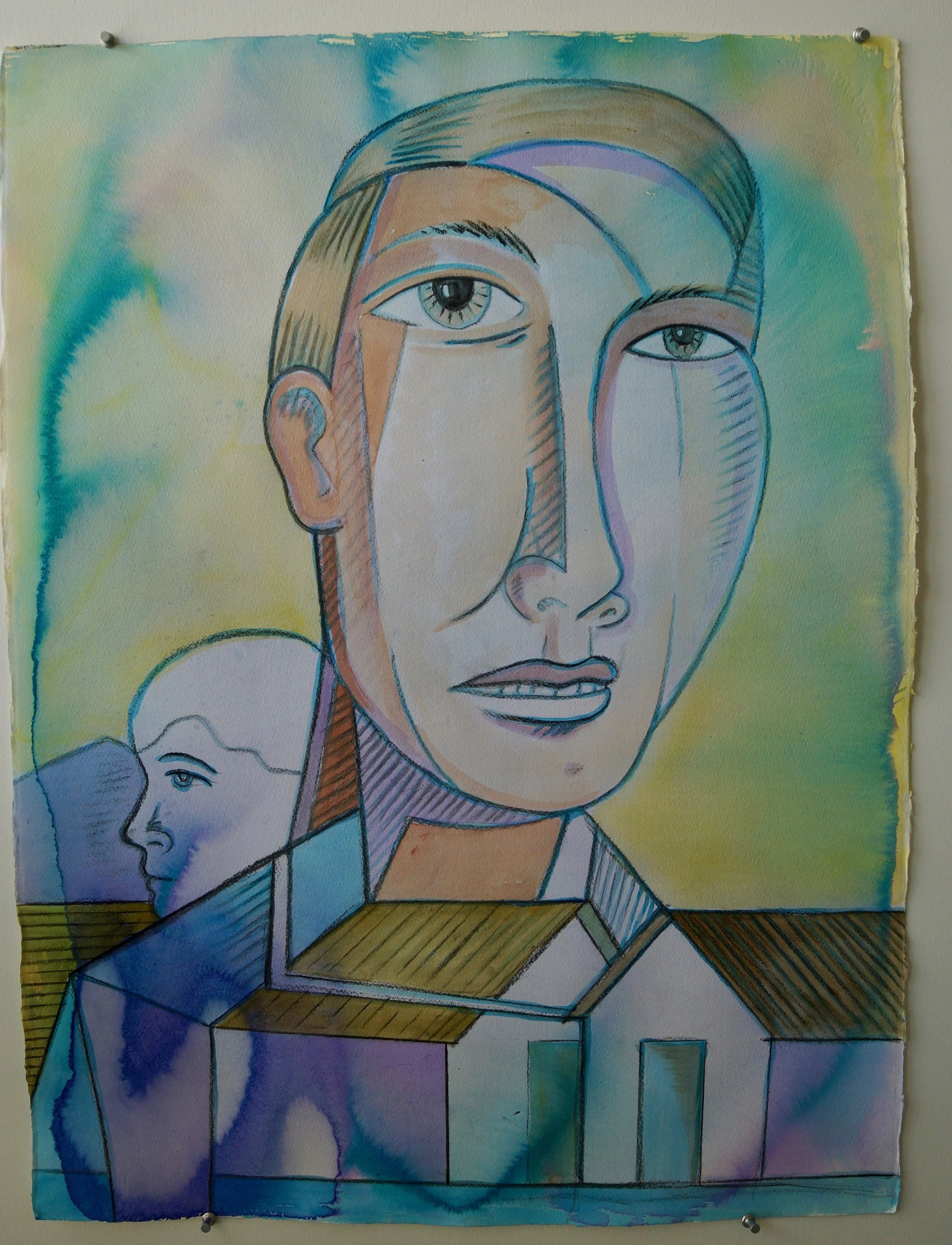 Man about town 22x30 acrylic on paper 2020.jpeg