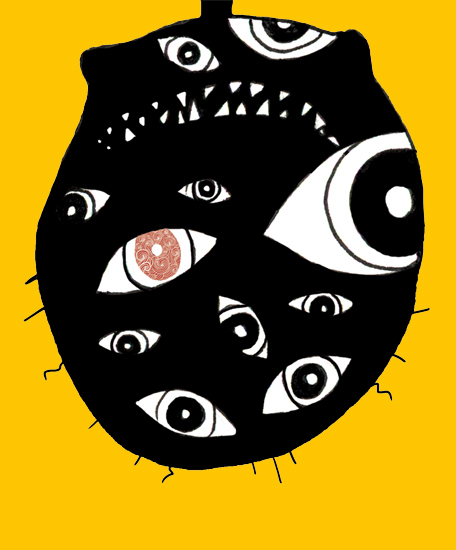 Opthalmophobia (Fear of Being Stared at) ; Ink and digital 2012