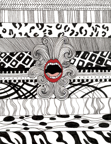 Vestiphobia (Fear of Clothing) ; Ink and digital 2012