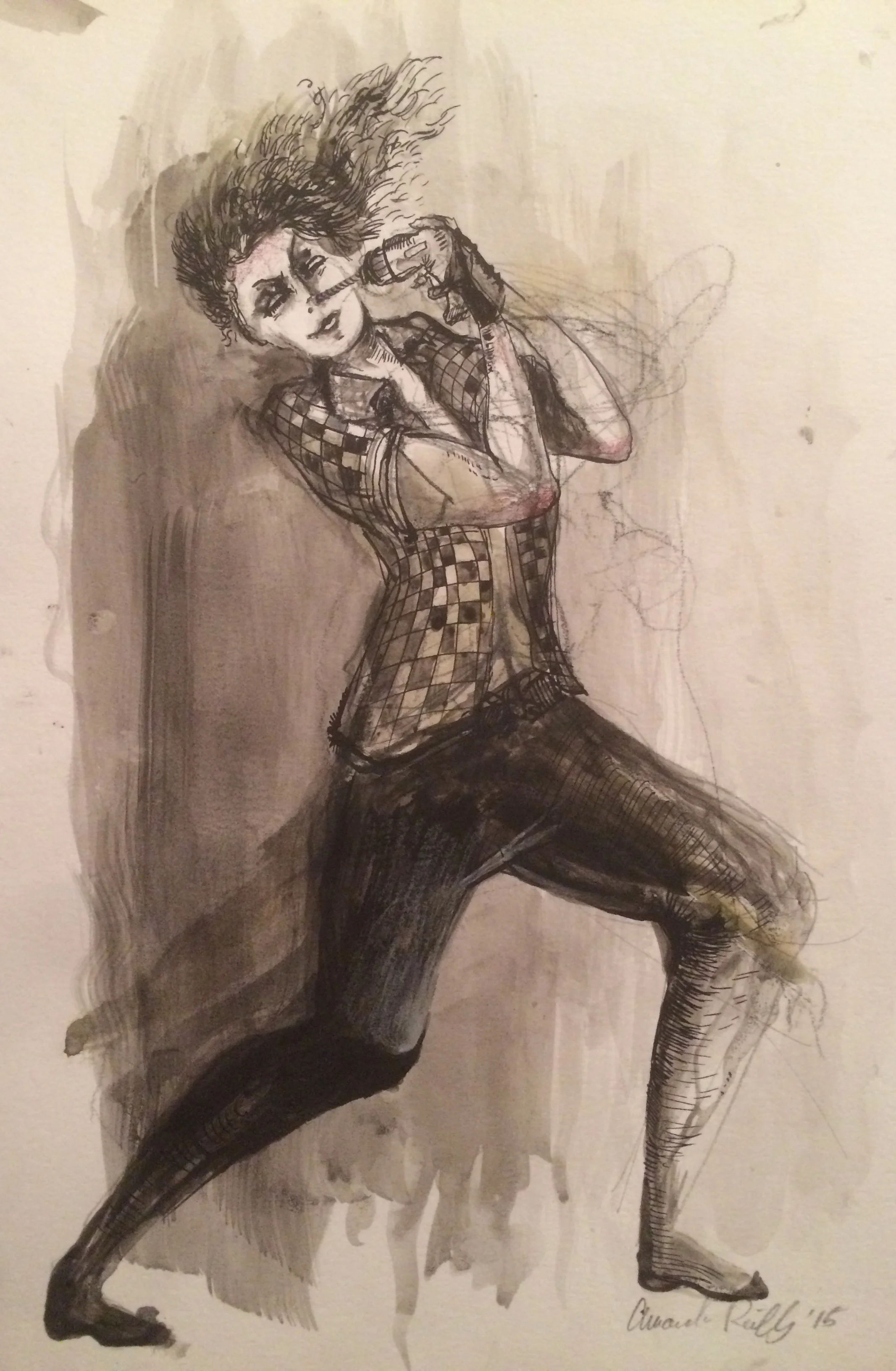 Ray Valenz doing his block head routine at the sideshow. (Available For Purchase)