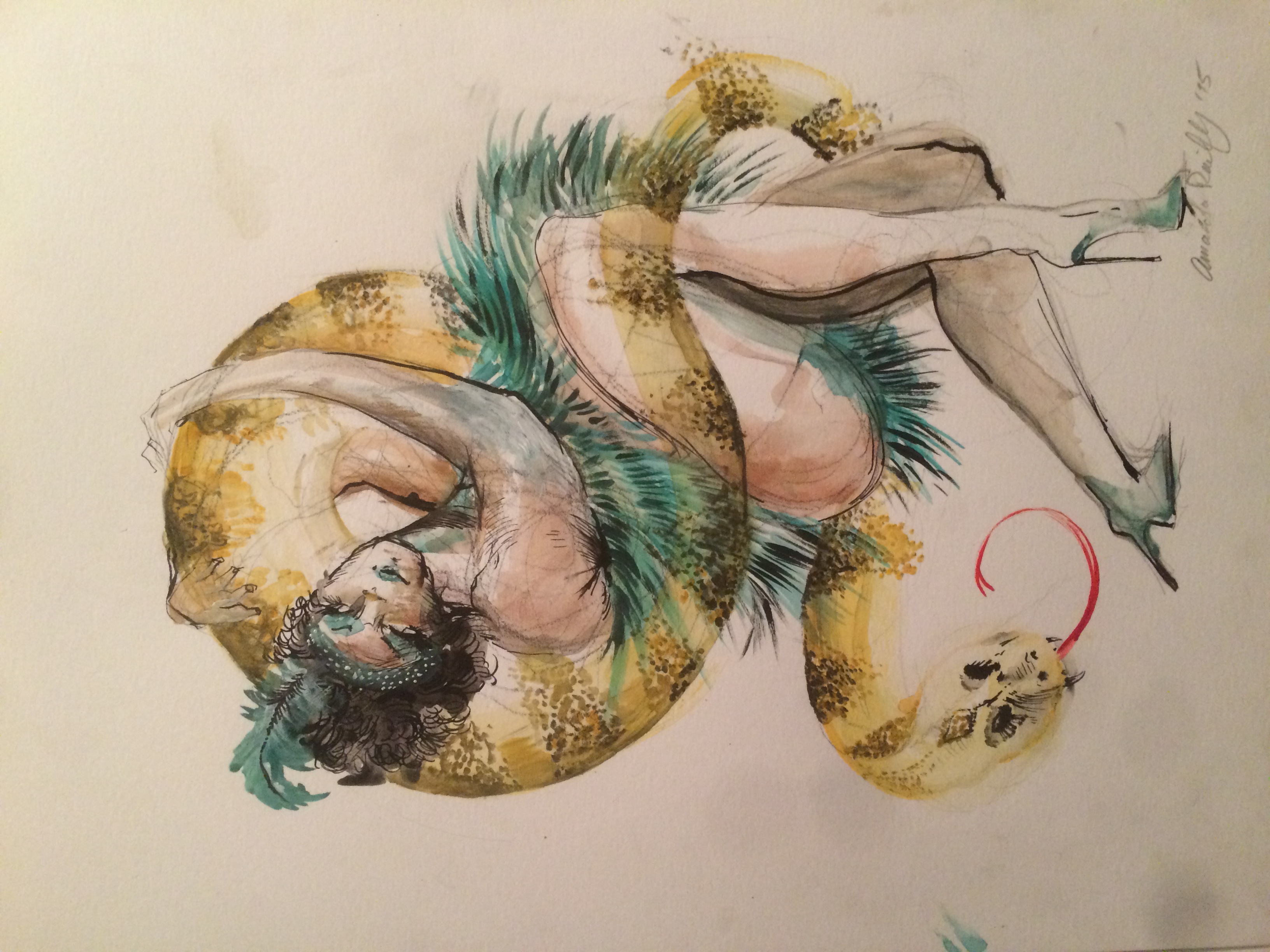 Princess Pat dancing with her beautiful snake at the Sideshow! (Available For Purchase)