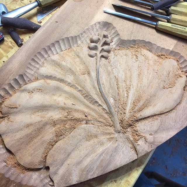 Hand Carved Bench