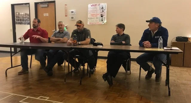 Left to right: Kevin Cohen, Randy Tye, Tony Phifer, Avril Watt, and Mark Harrington