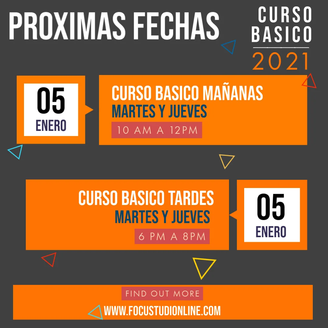 FECHA DE INICIO DE CURSOS DE FOTOGRAFIA ENERO 2021