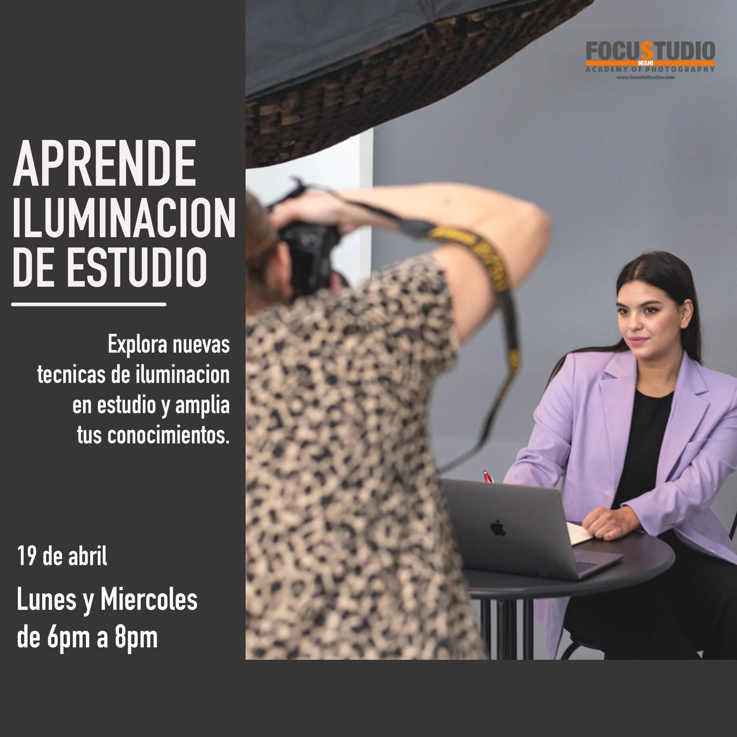 CURSO DE ILUMINACION DE ESTUDIO- CURSO DE FOTOGRAFIA INTERMEDIO