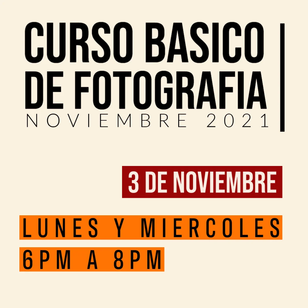 CURSO BASICO DE FOTOGRAFIA NOVIEMBRE