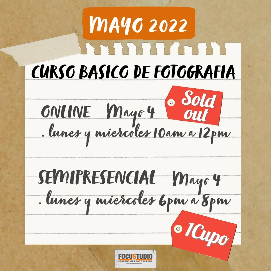 CURSO BASICO DE FOTOGRAFIA MAYO 2022 
