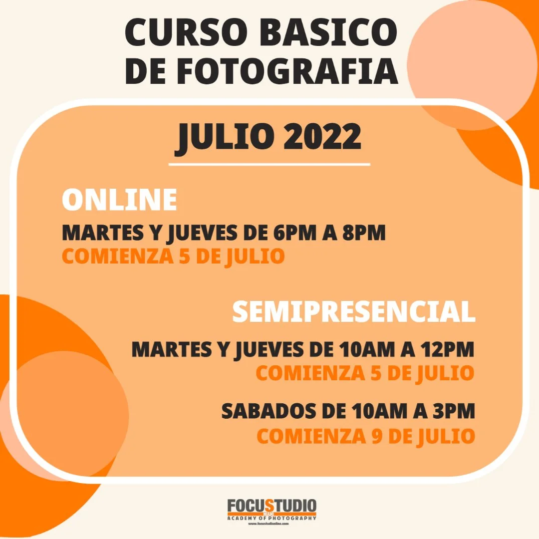 CURSO BASICO DE FOTOGRAFIA JULIO 2022