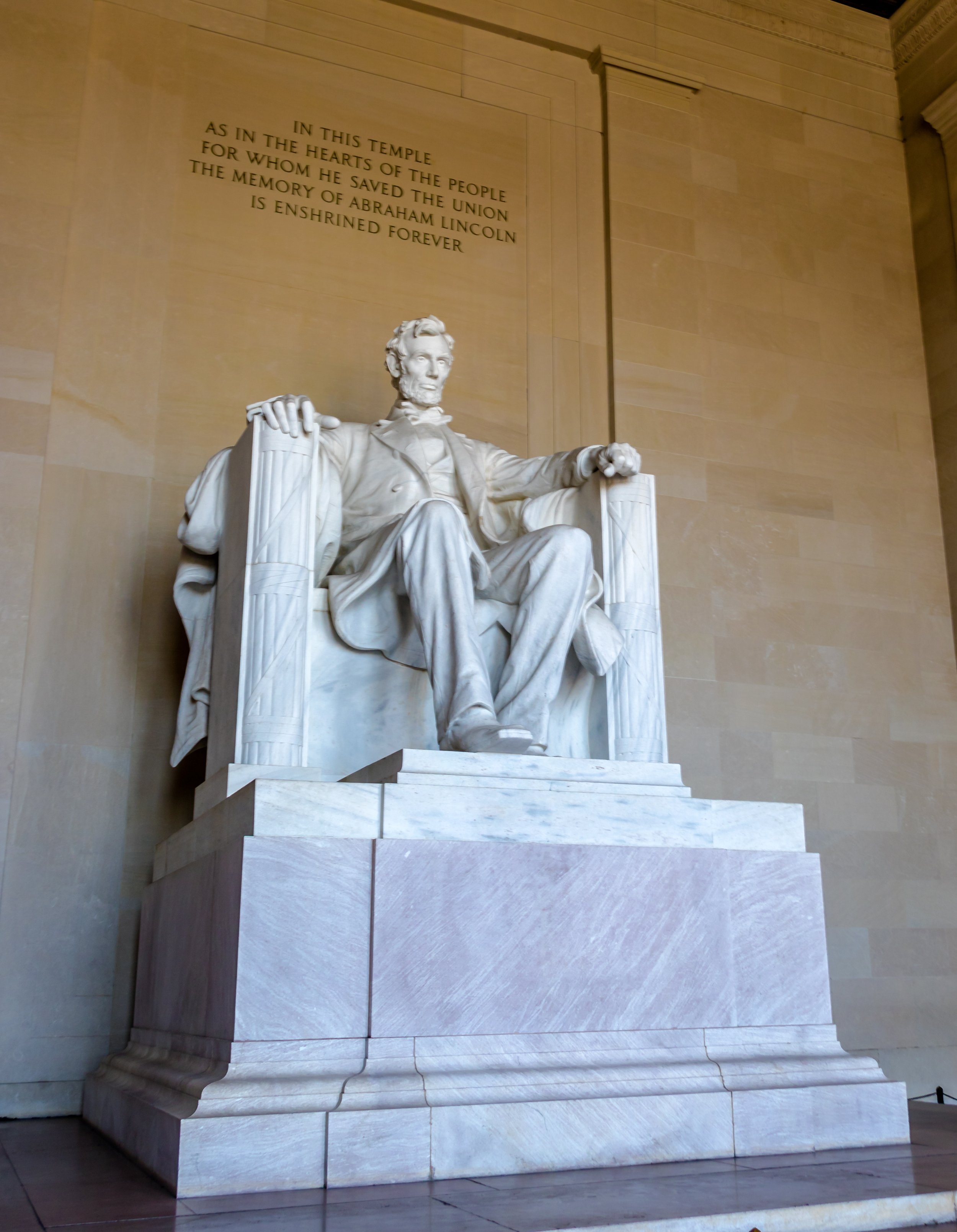 Abraham Lincoln Statue at Lincoln Memorial - Washington, D.C., U