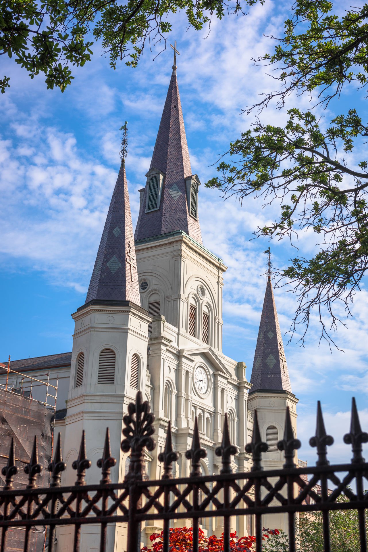 New Orleans, Louisiana, USA at Jackson Square and St. Louis Cath