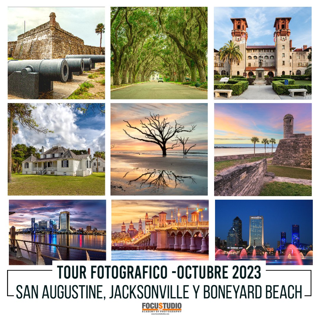 TOUR FOTOGRAFICO ST AUGUSTINE, JACKSONVILE Y BONEYARD BEACH