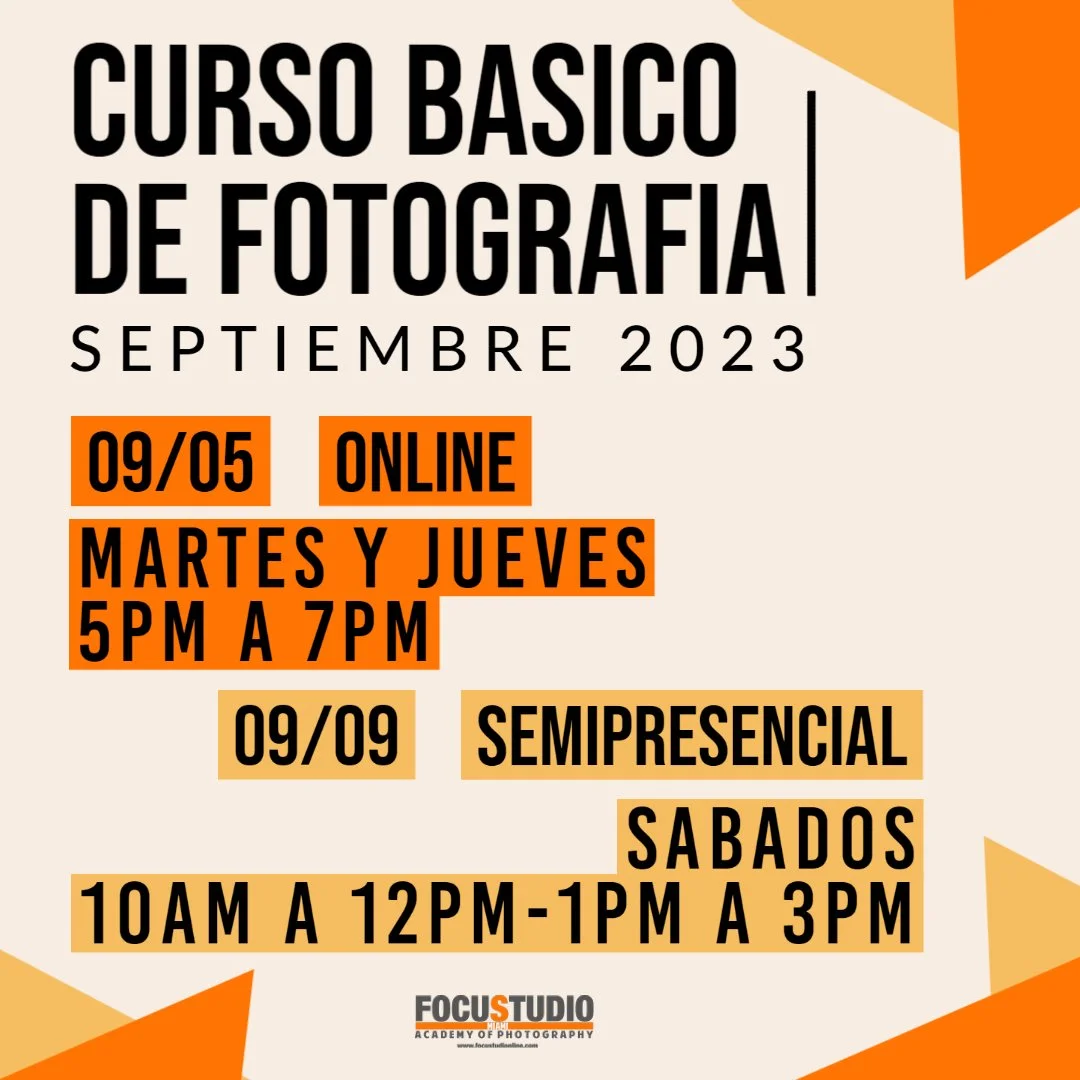CURSO BASICO DE FOTOGRAFIA SEPTIEMBRE 2023
