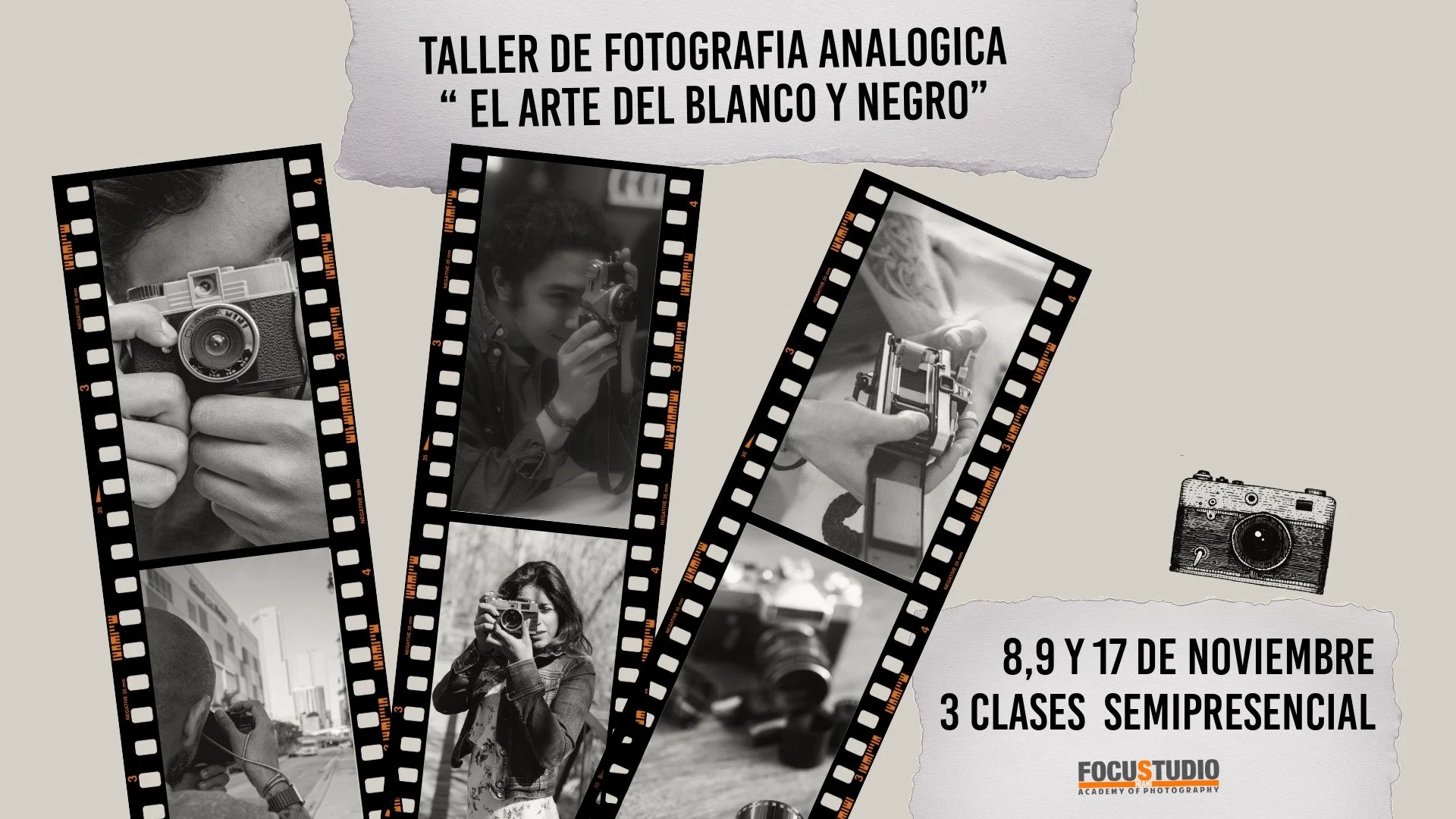 TALLER DE FOTOGRAFIA ANALOGICA “ EL ARTE DEL BLANCO Y NEGRO”
