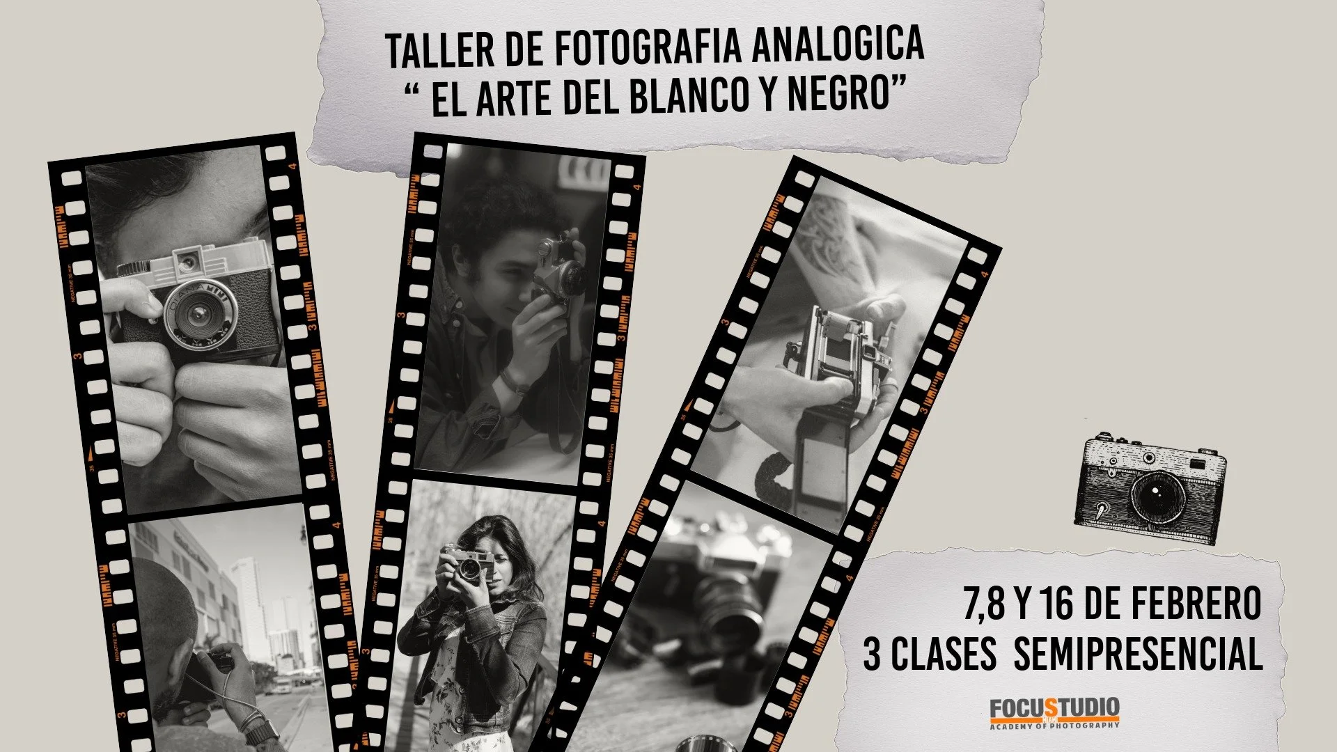 TALLER DE FOTOGRAFIA ANALOGICA “ EL ARTE DEL BLANCO Y NEGRO”