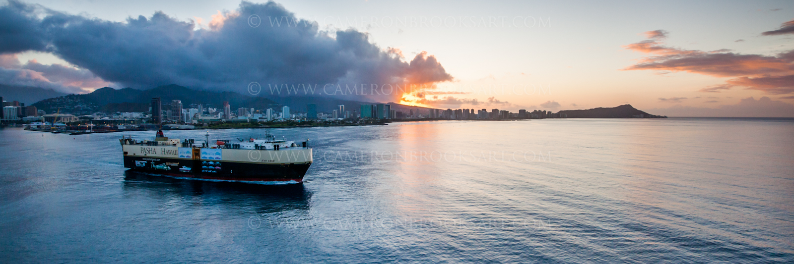  A BEAUTIFUL PANORAMIC PICTURE OF THE 'JEAN ANNE' TAKEN BY AERIAL PHOTOGRAPHER CAMERON BROOKS AT SUNRISE