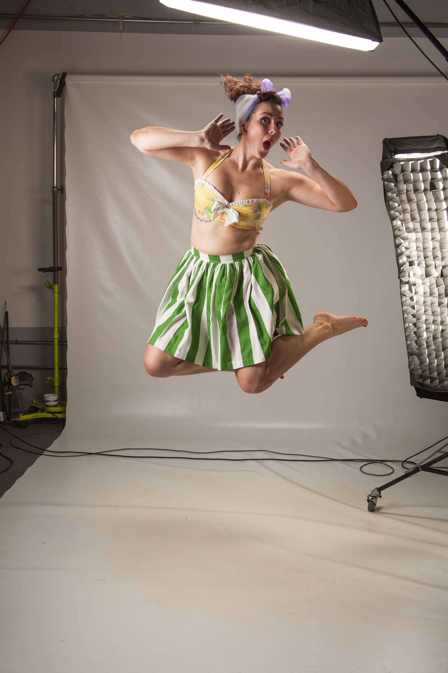 This adorable custom play suit from Lizzy D Creations was perfect for some action shots!