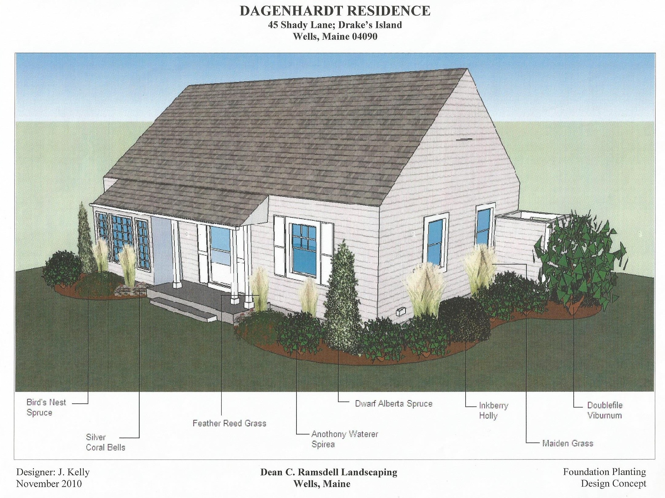 Design Plans Jamie Kelly, Ramsdell Landscaping Wells Maine