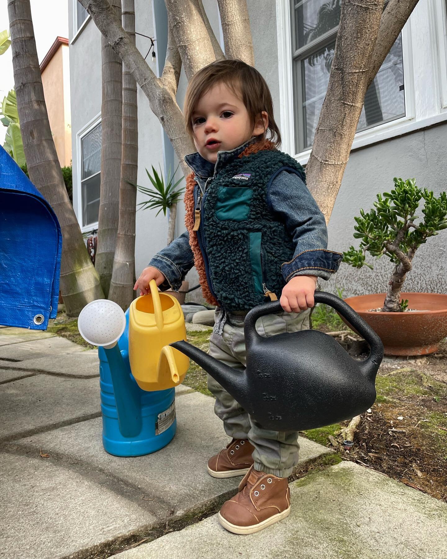 Favorite winter &ldquo;toy&rdquo; (in preparation for spring)! 

Here&rsquo;s hoping his thumb is as green as his Grandpas! #Calvinfornia #YouCanCallHimCal