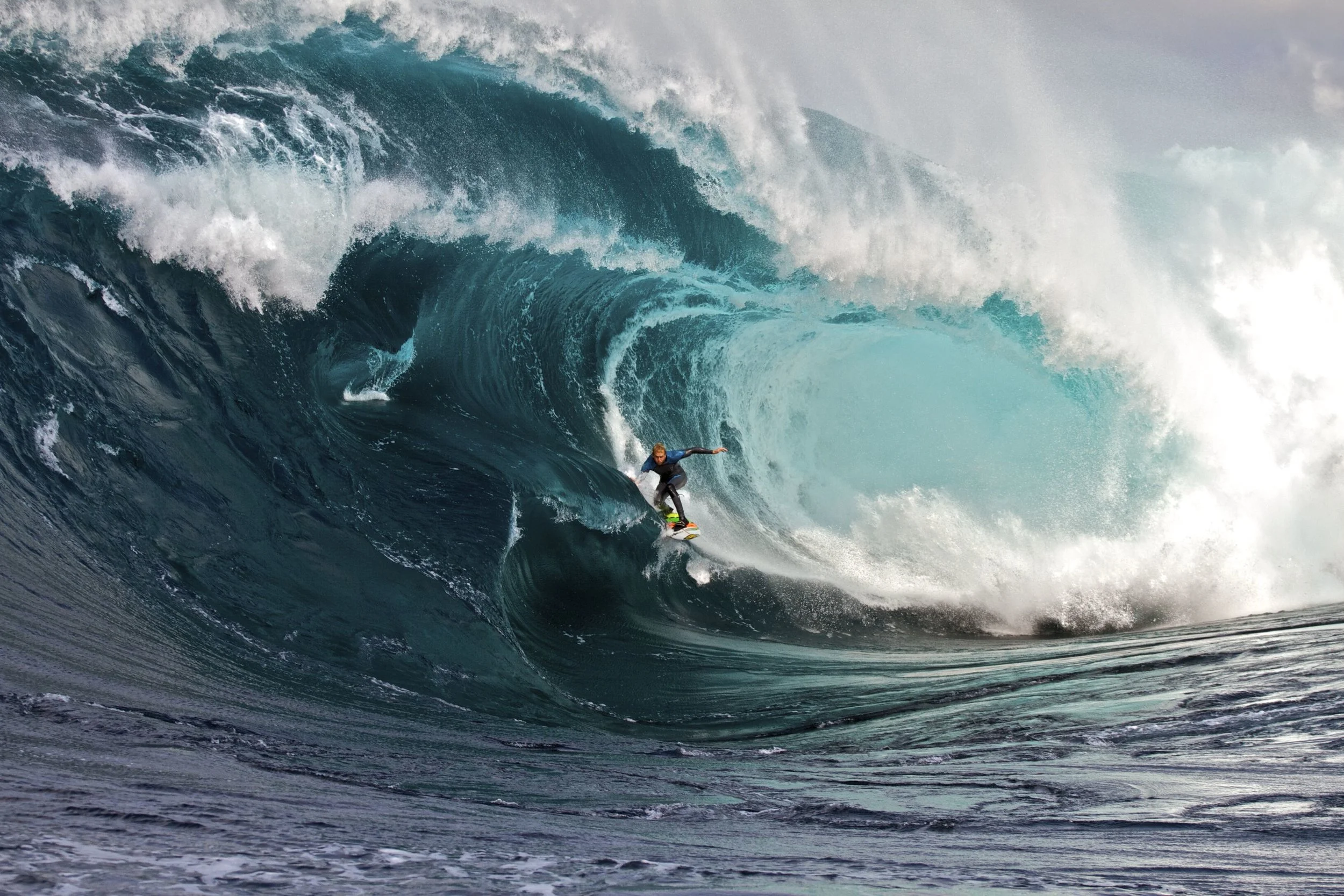 Mark Matthews surfing Ship Stern Bluff in Tasmania