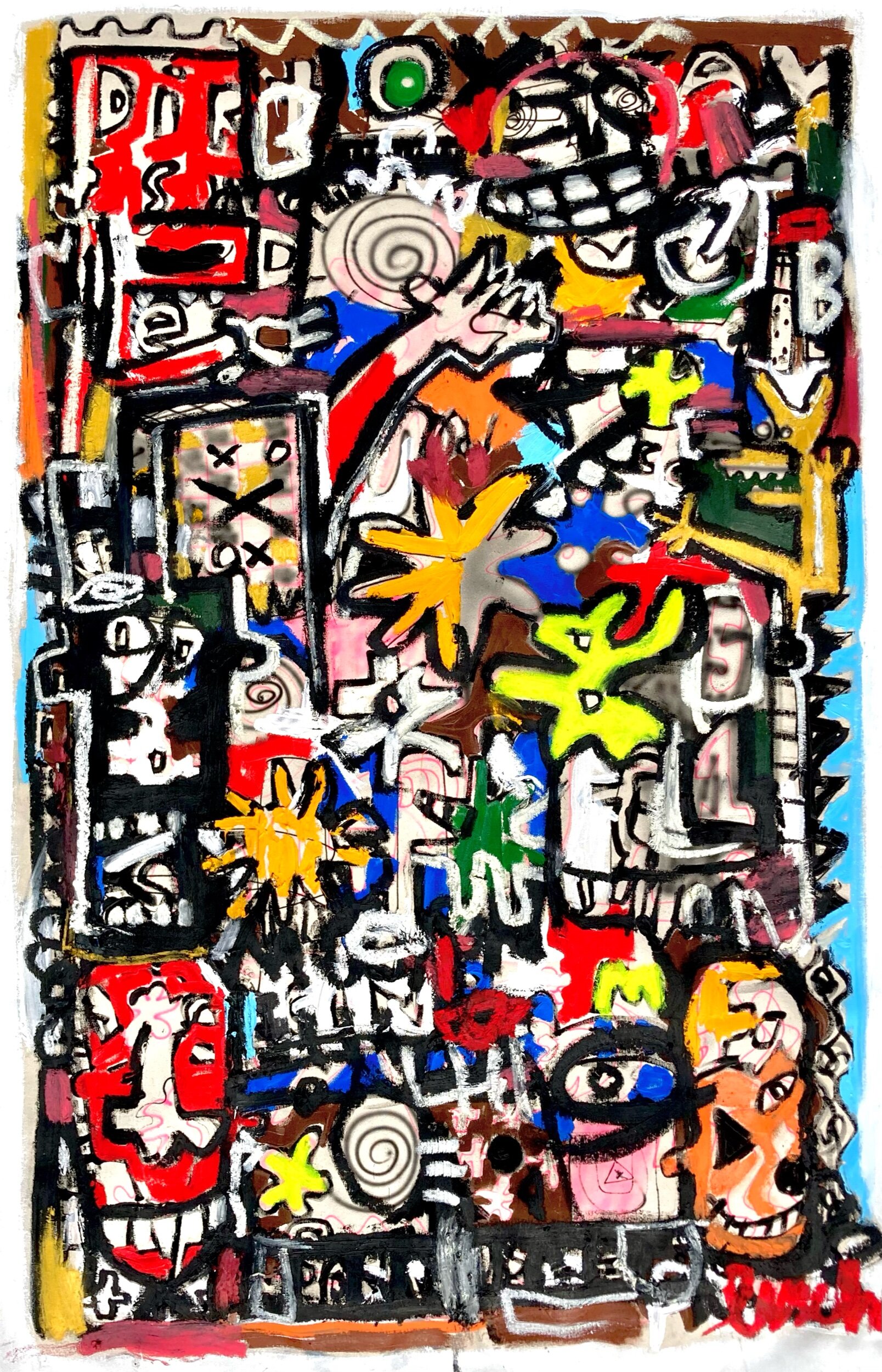 Mud Club Madness, 35x56” 