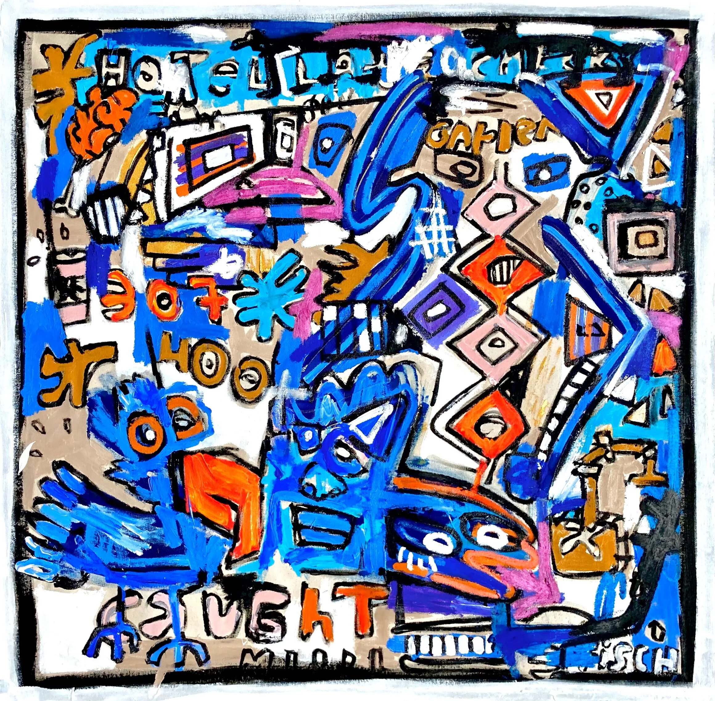 Dolphin Dance At Hotel Cavalier, 46x46”