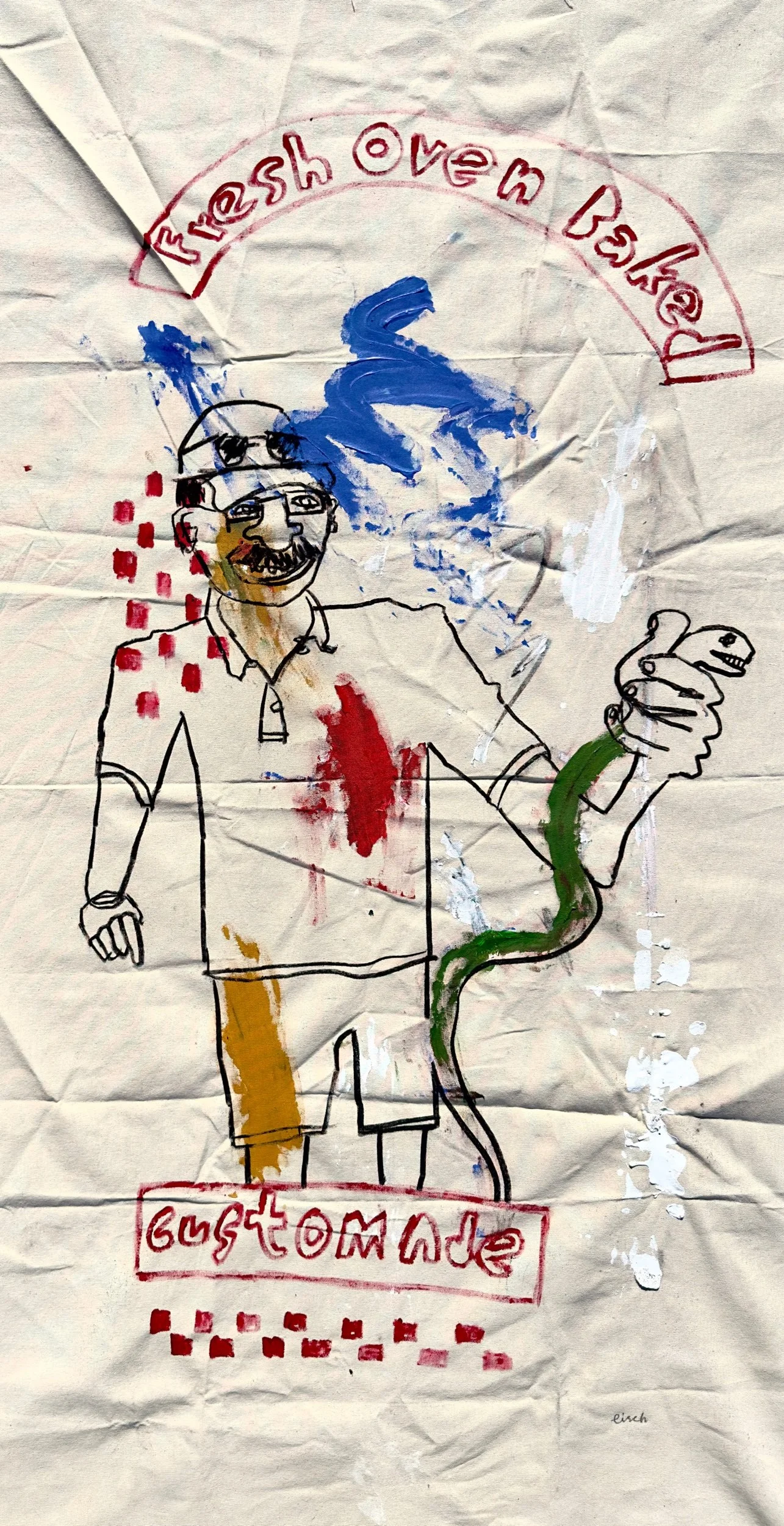 Snowbird Looking For Herpeton, 64x33” 