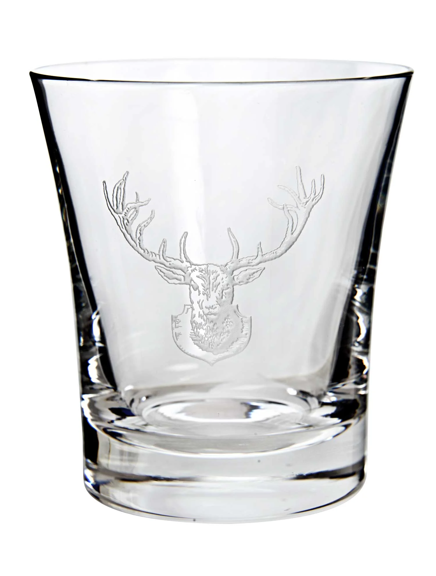 Hand-Etched Crystal Stag Tumbler