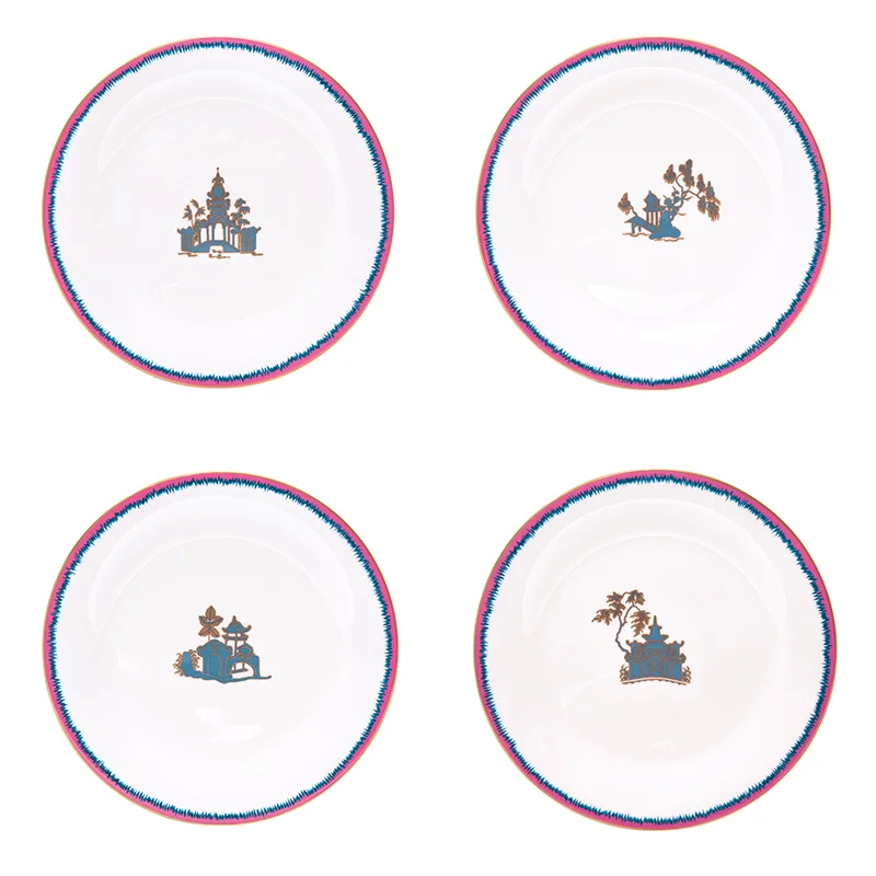 Fiamma Pagoda Porcelain Dinner Plates