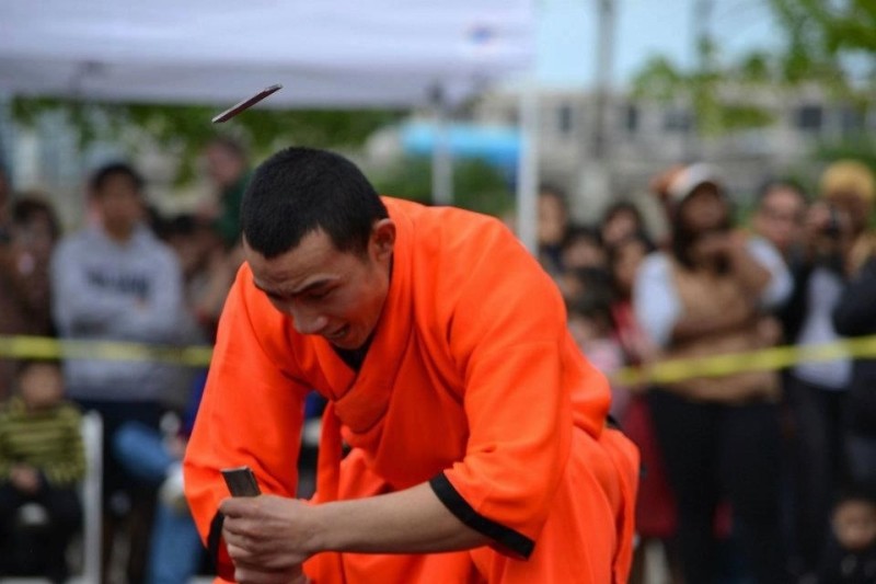 Sifu Shi Heng Chao, 35th generation Shaolin master, Qi Gong demonstration